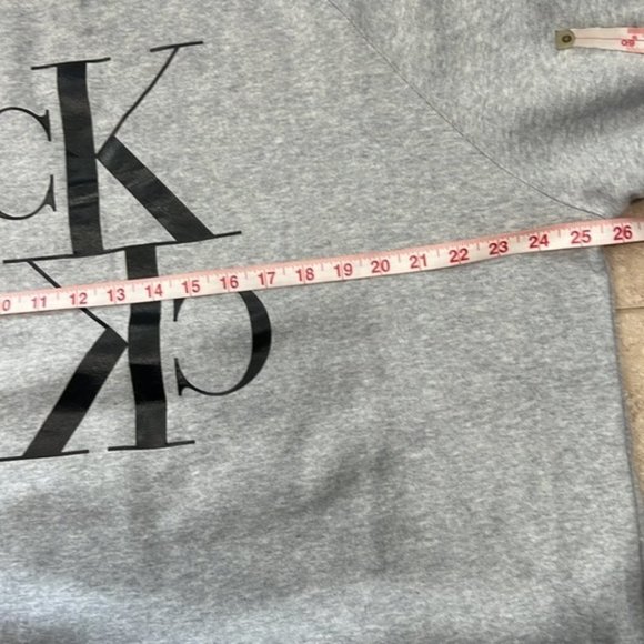 Calvin Klein Gray Crewneck Logo Sweatshirt Size 1X - Picture 7 of 9